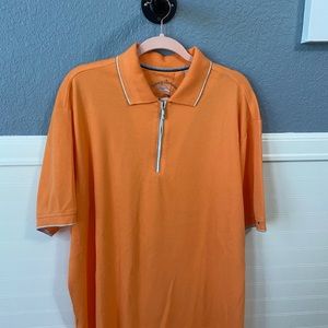 Tommy Bahama Orange Smart Polo Paradise Tech